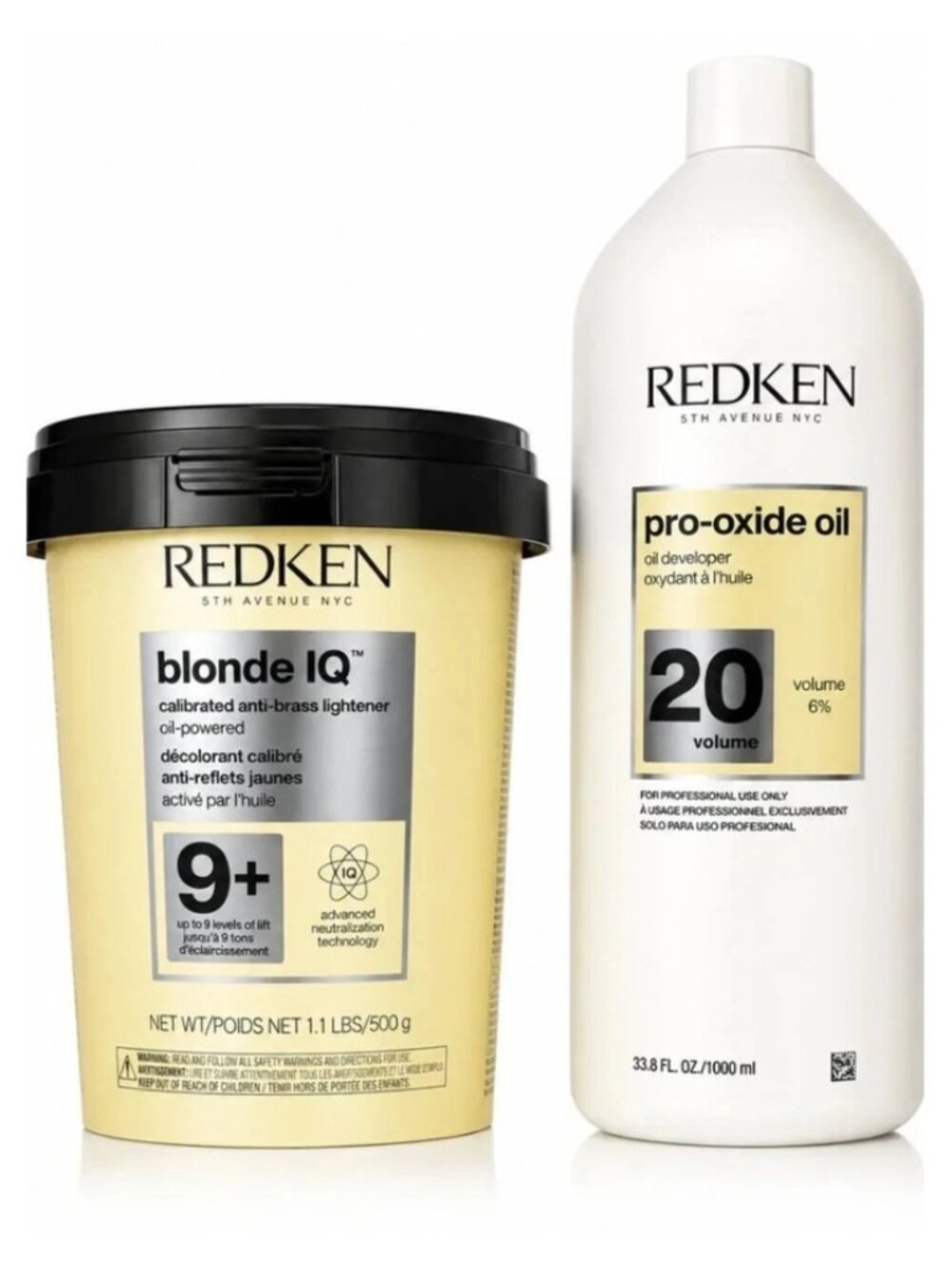 Redken Blonde IQ 9+ Lightener + Pro-Oxide Oil 20 Volume Developer Set